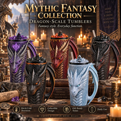 Dragon-Scale Insulated Tumbler – 5 Fantasy Collectible Styles