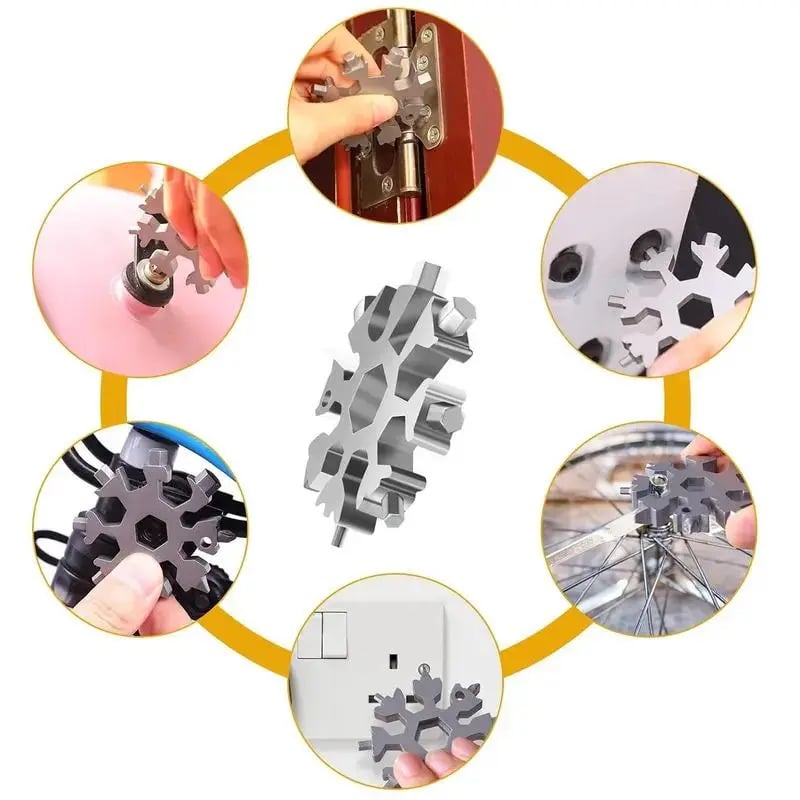 🔥Hot Sale 49% OFF - 🪛 ❄️ Snowflake-shaped Multi-Function Screwdriver and Wrench