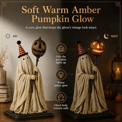 🎁🎉Only $29.99 This Week🌟👻Halloween Light-Up Pumpkin and Ghost Wand Ornament🎃