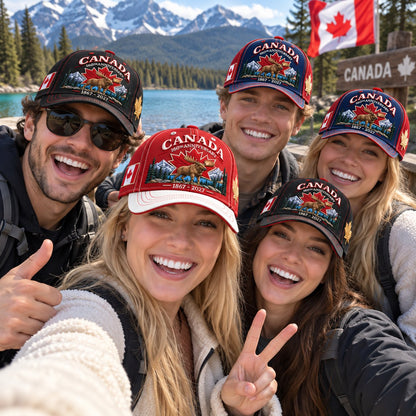 🎉 50% OFF | 🍁 Canada 160th Anniversary Embroidered Cap – 3 Colors