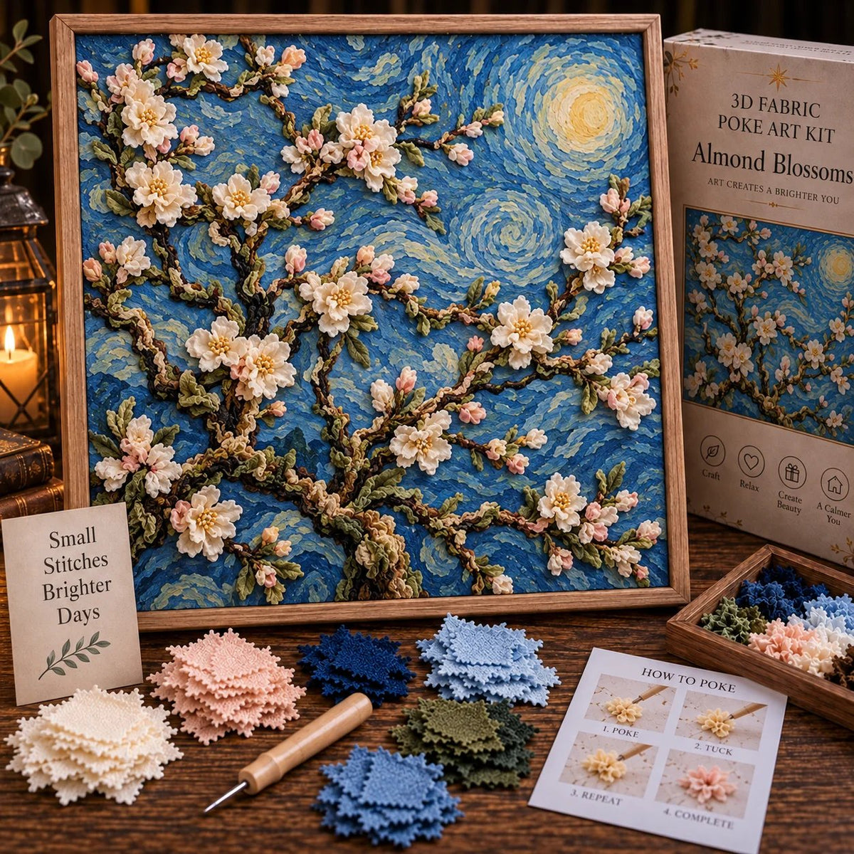 🎨🖼️ Van Gogh 3D Fabric Art Kit | Create Your Own Textured Masterpiece(📦Buy 2 Free Shipping)