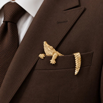 Luxury Sculpted Animal Brooch – Premium Statement Piece for Suits & Blazers