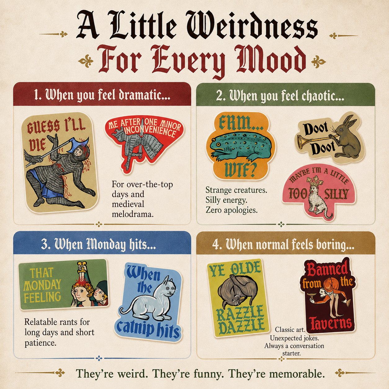 🏰 Medieval Meme Stickers Collection - Add A Little Medieval Chaos To Your Everyday Life 😂