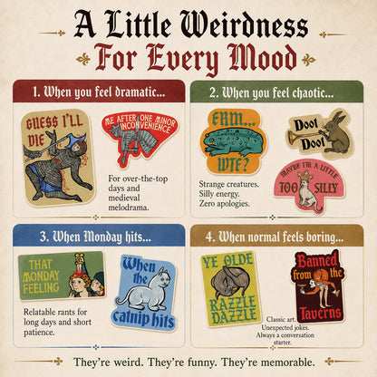 🏰 Medieval Meme Stickers Collection - Add A Little Medieval Chaos To Your Everyday Life 😂