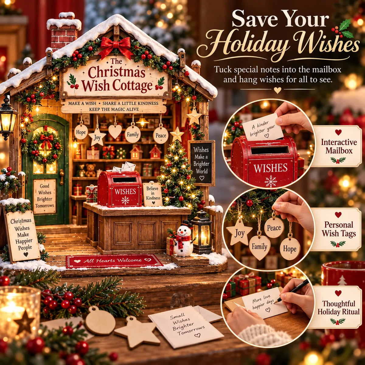 🎄 The Christmas Wish Cottage™-3D Slot-In DIY Christmas Craft Kit