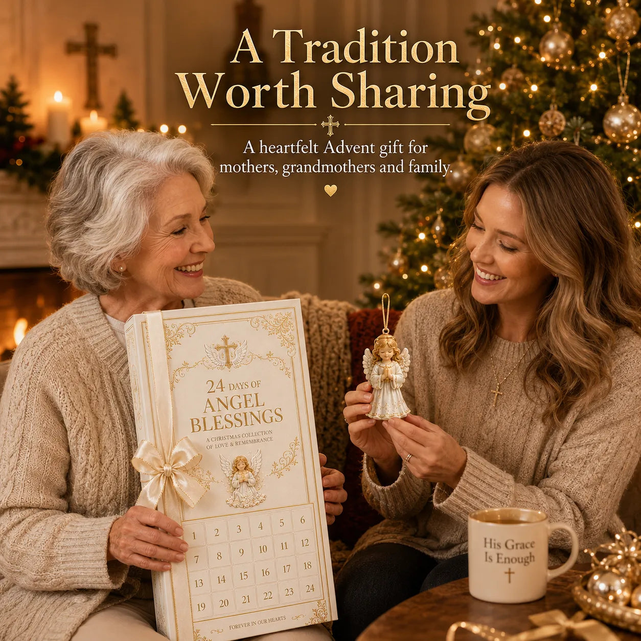 ⏳ Last Day 49% OFF – 👼 24-Day Angel Christmas Advent Calendar | 24 Unique Faith-Inspired Angel Ornaments with Hanging Loops for Daily Advent Surprises & Tree Display 🎄✨