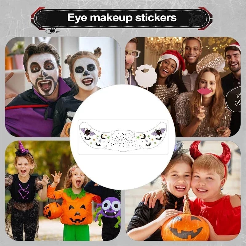 🎃👻 Halloween Water-Transfer Face Tattoos — Create a Spooky Look in Seconds, No Messy Face Paint Needed! 🦇✨(Set of 3)