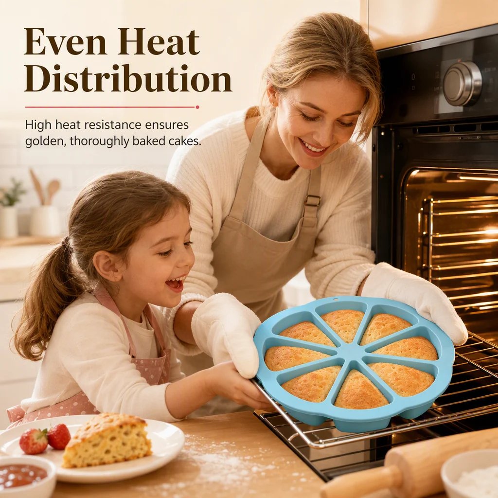 🔥8 Cavity Triangle Silicone Cake Mold