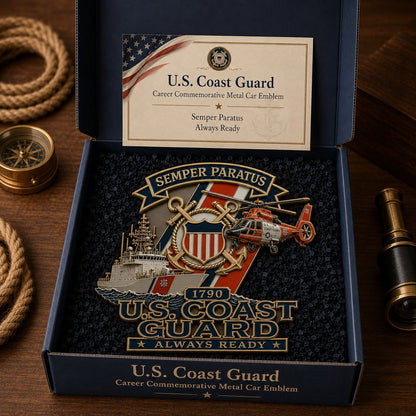 ⚓ America 250th Celebration Sale: 50% OFF! 🚁U.S. Coast Guard Career Commemorative Metal Car Emblem