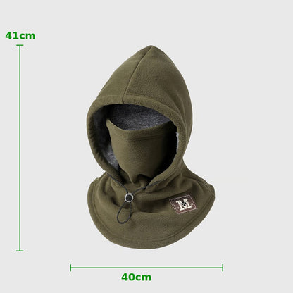 One-piece warm mask hat, Outdoor cycling windproof warm hat with neck mask