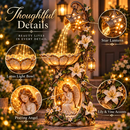 👼 Angel Starlight Garden Fountain | Lighted Faith-Inspired Outdoor Decor