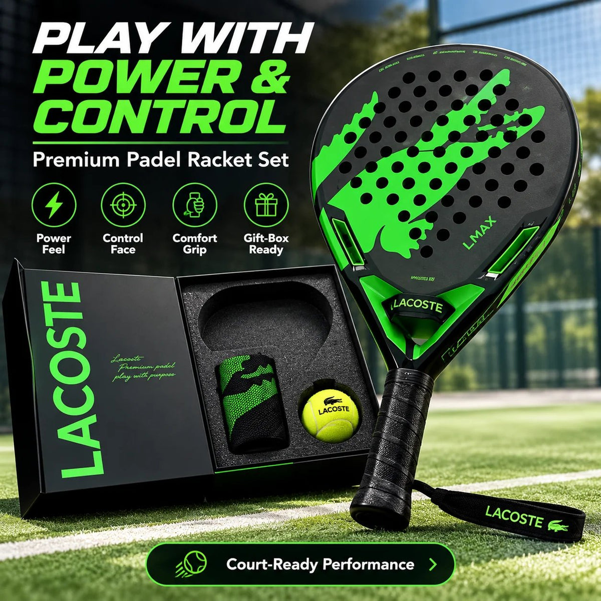🎾 Premium Padel Racket Set – Court-Ready Gift Box Set