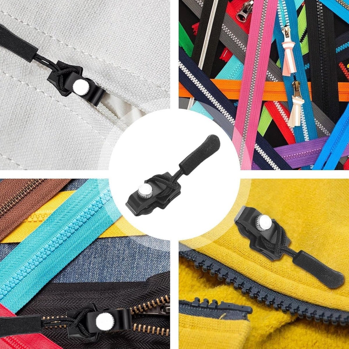 15pcs Zipper Repairer | 3 Sizes Detachable Suitable for Bags, Jackets, Clothes, Shoes, Boots Home Tool-Free Replacement Zipper Locks