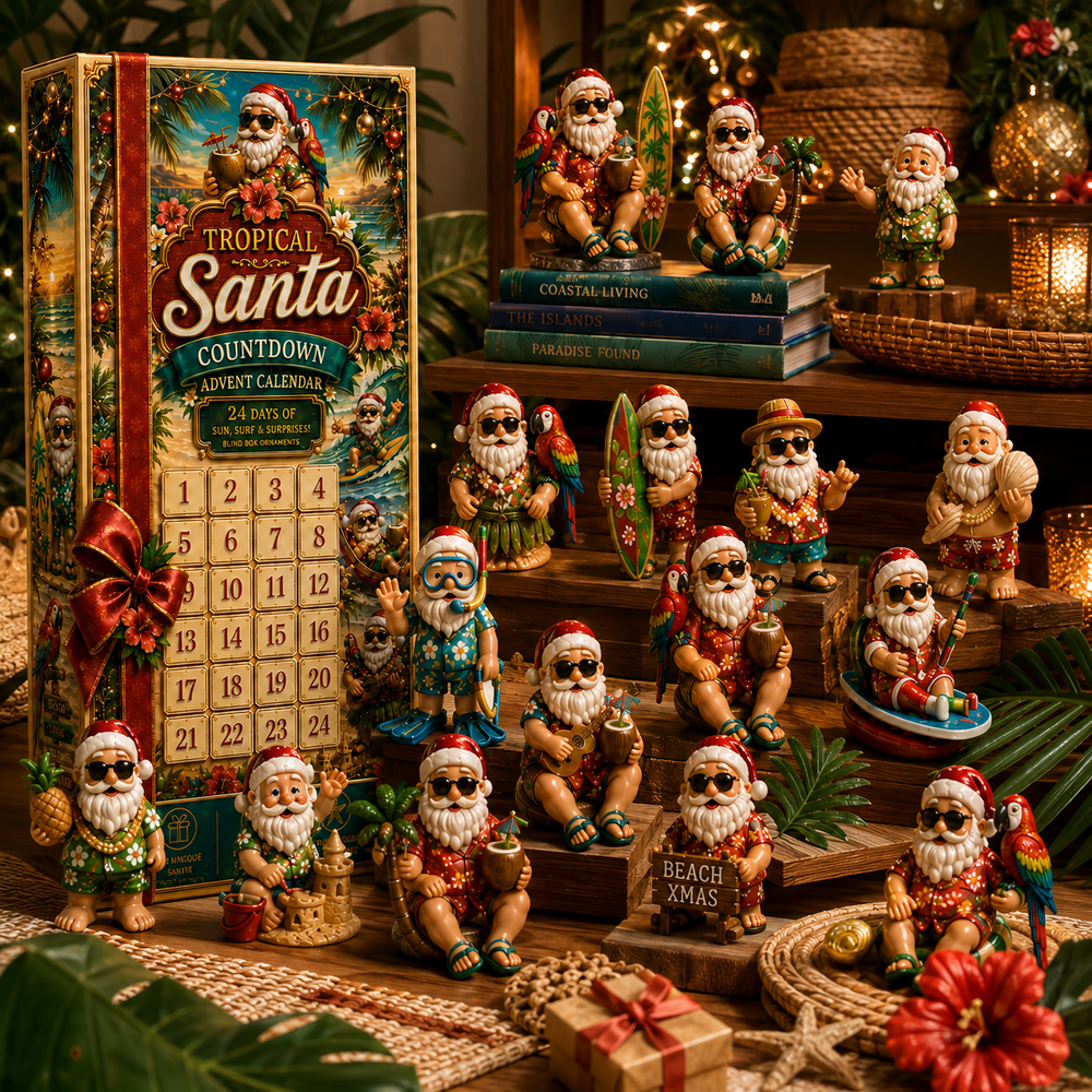 Tropical Christmas Santa design