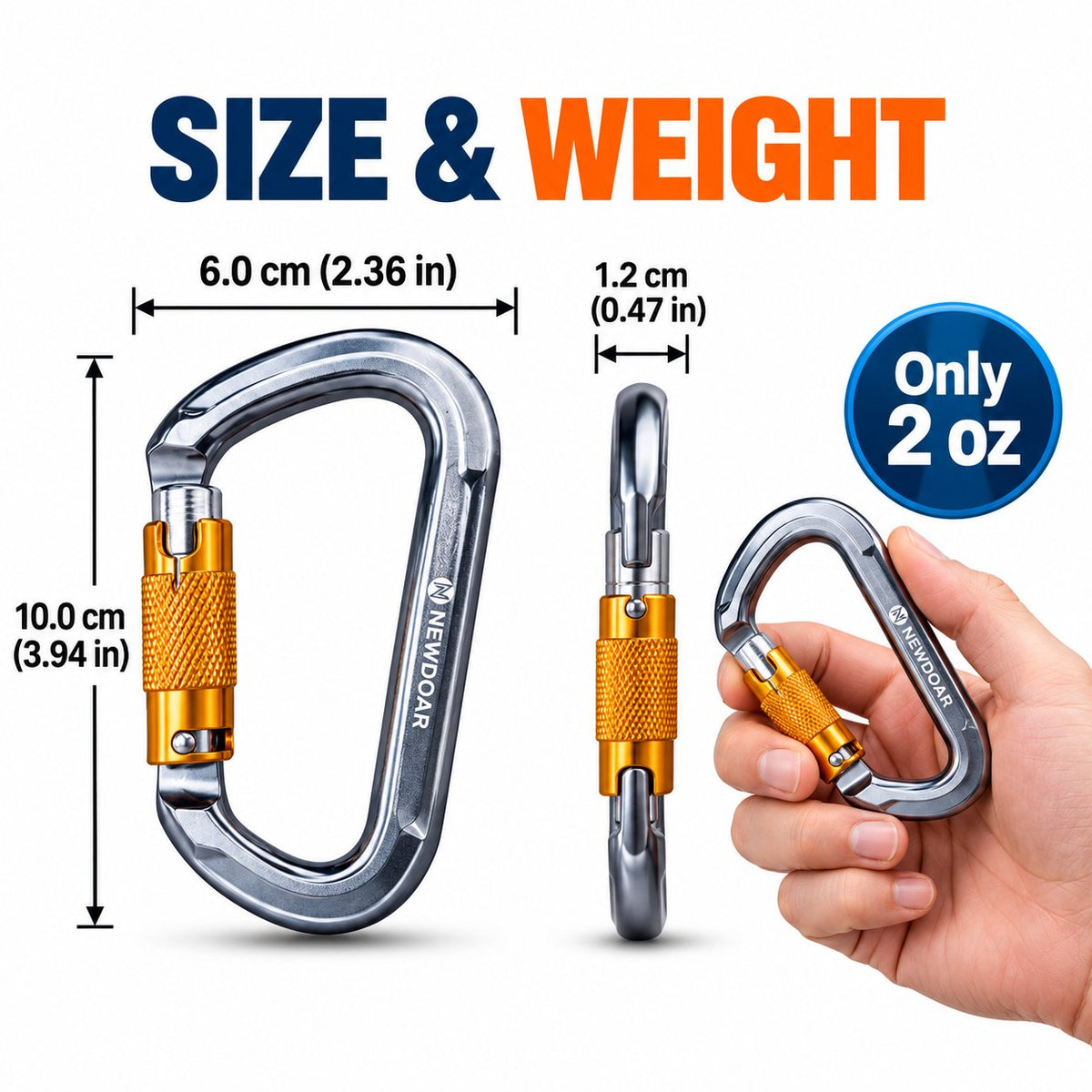 25KN Auto-Locking Carabiner