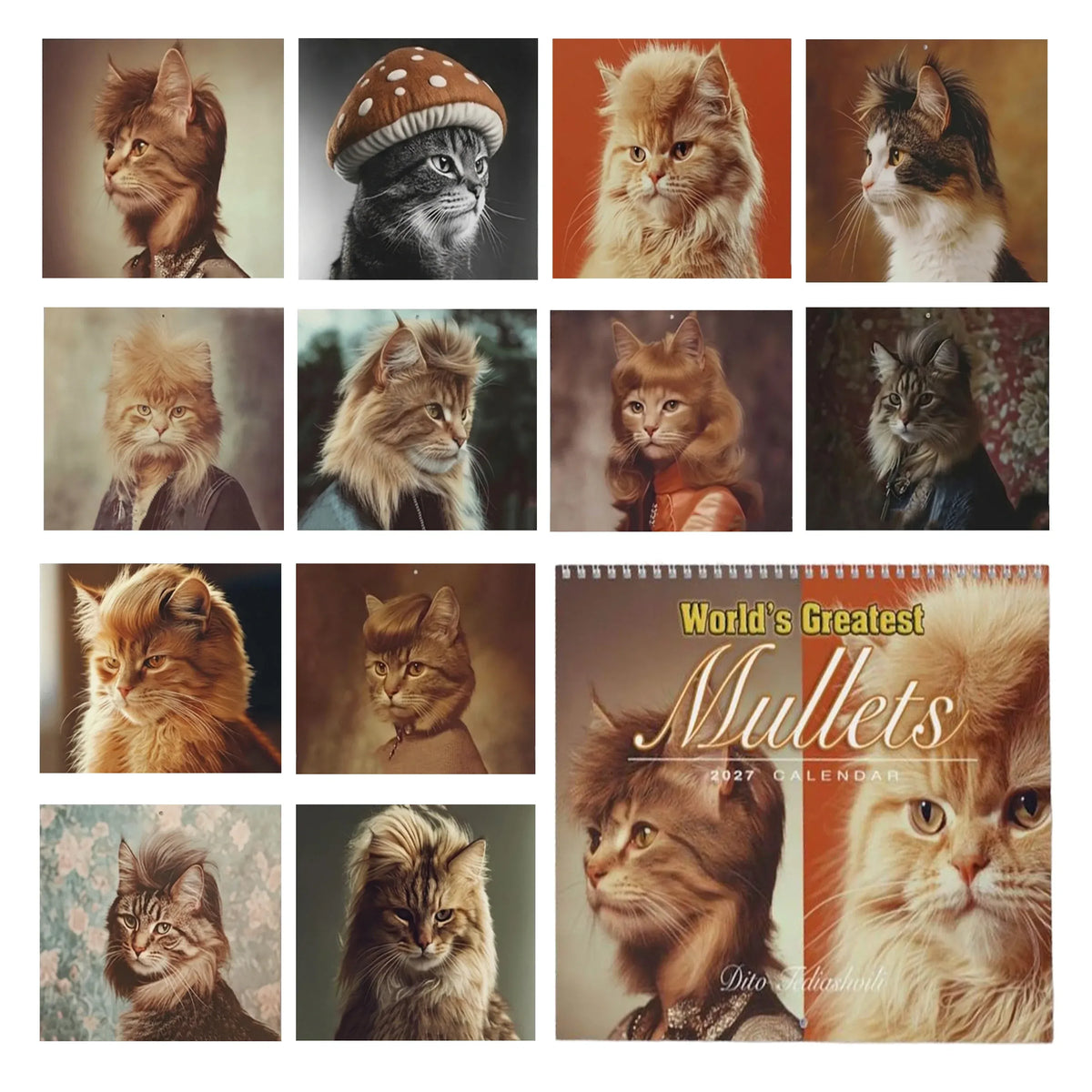 🔥LAST DAY 50% OFF - 😻Funny 2027 Wall Calendar Cat