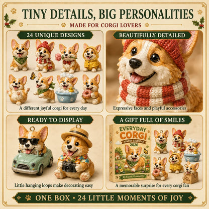 🔥50% Off Last Day🔥 - ✨Everyday Corgi Advent Calendar 2026 - 24-Day Festive Countdown