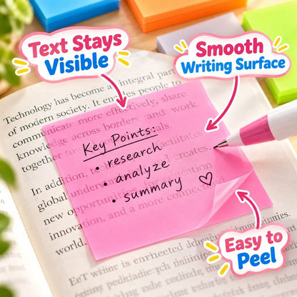 ✨ Transparent Sticky Notes – See Through, Trace with Ease