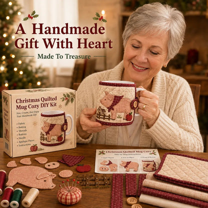 🐷 Farmhouse Friends Mug Cozy Sewing Kit