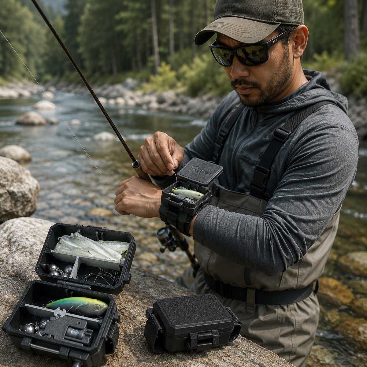 🐟Wearable Micro Tackle Box 🎣 | Modular Wrist Fishing Kit for Outdoor Explorers