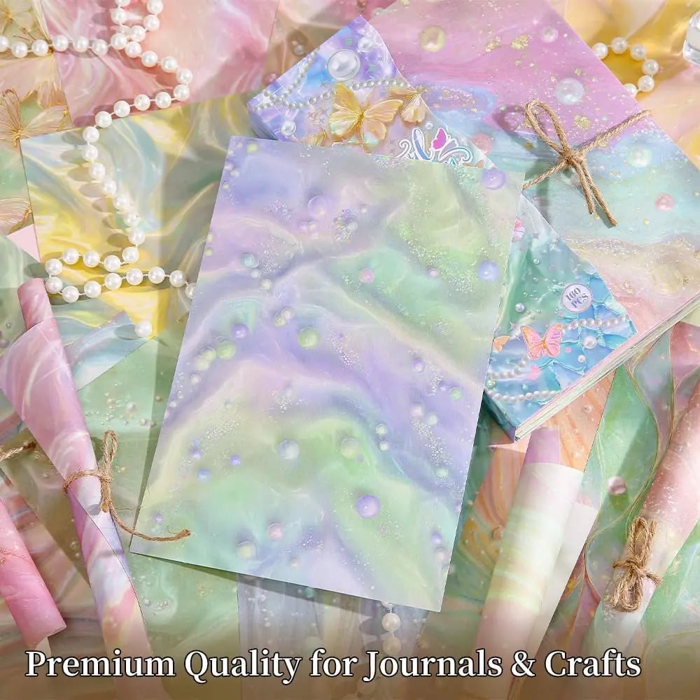 🎉🎁 49% OFF-🌺160-sheet pearlescent scrapbook paper