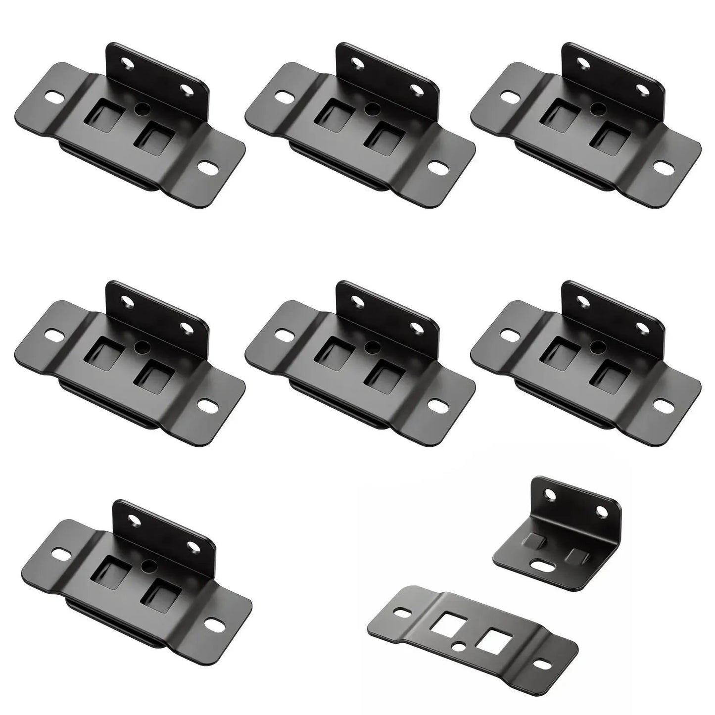 🛠️2-in-1 Iron Buckle Corner Brackets – Heavy Duty Stainless Steel L Shape Joint Fixing Brackets with Screws for Cabinets, Tables & Chairs Repair Kit