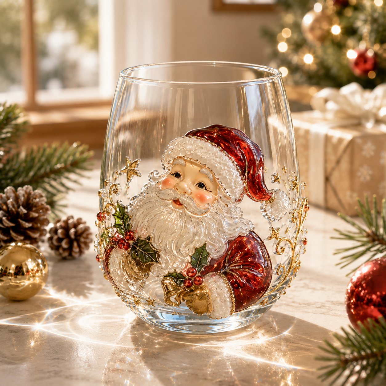 🎄 Christmas Magic Glass Cup – A Festive Holiday Keepsake For Every Sip