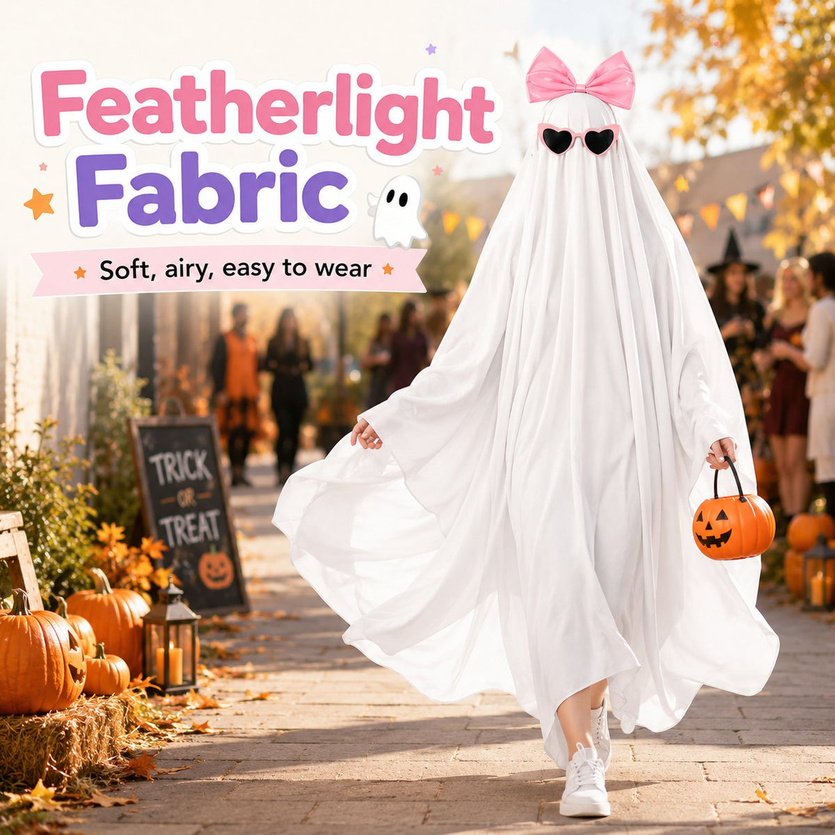 👻 The Viral Sheet Ghost Costume Set: Zero Effort, Maximum Spooky Vibe. ✨