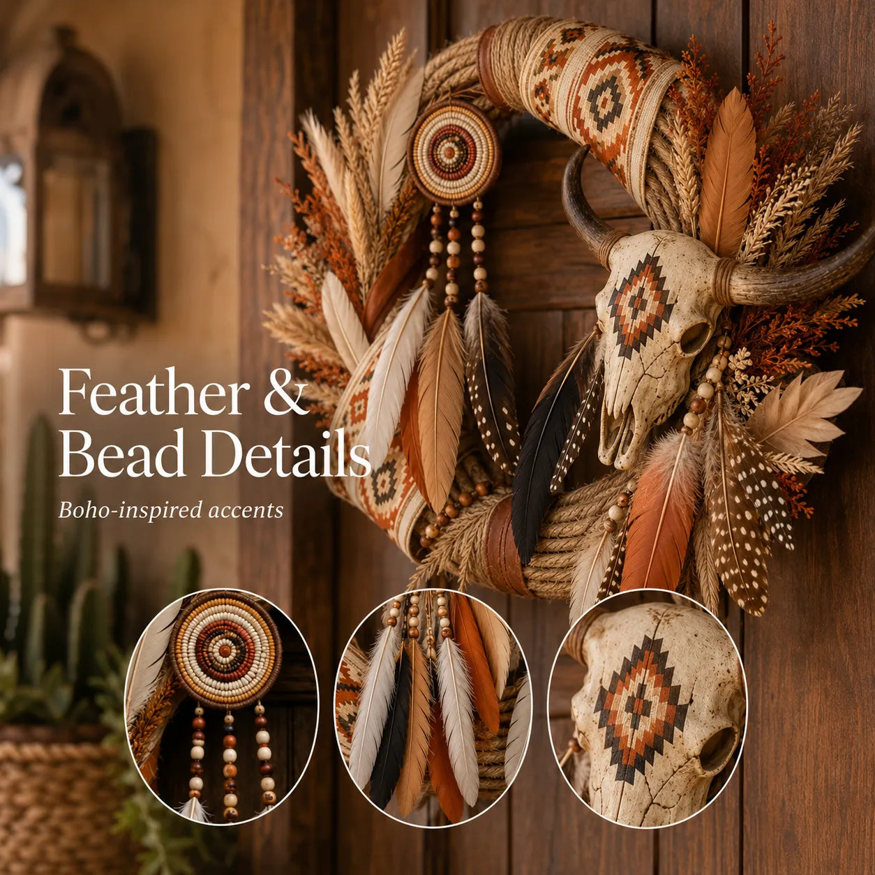 🏜️Boho Southwestern Front Door Wreath