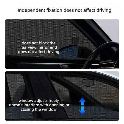 Car Anti‐Mosquito Screen/Net, 4 Pack Car Sunshade Curtain, Mosquito Net For Car Glass, Privacy Window Mesh