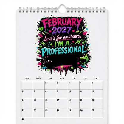⭐Early Bird Sale —2027 Year of the  Wall Calendar – Bold Graffiti Humor Calendar📆