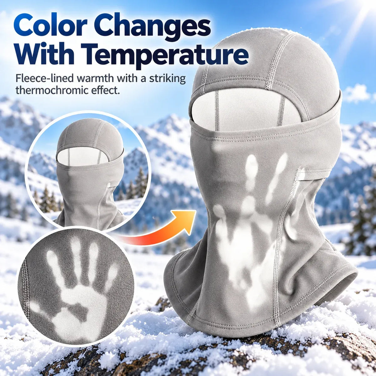 ⏳ Last Day 49% OFF – ❄️ Heat-Reactive Fleece Balaclava | Color-Changing Winter Face & Neck Cover for Skiing, Hiking & Cold Weather 🔥