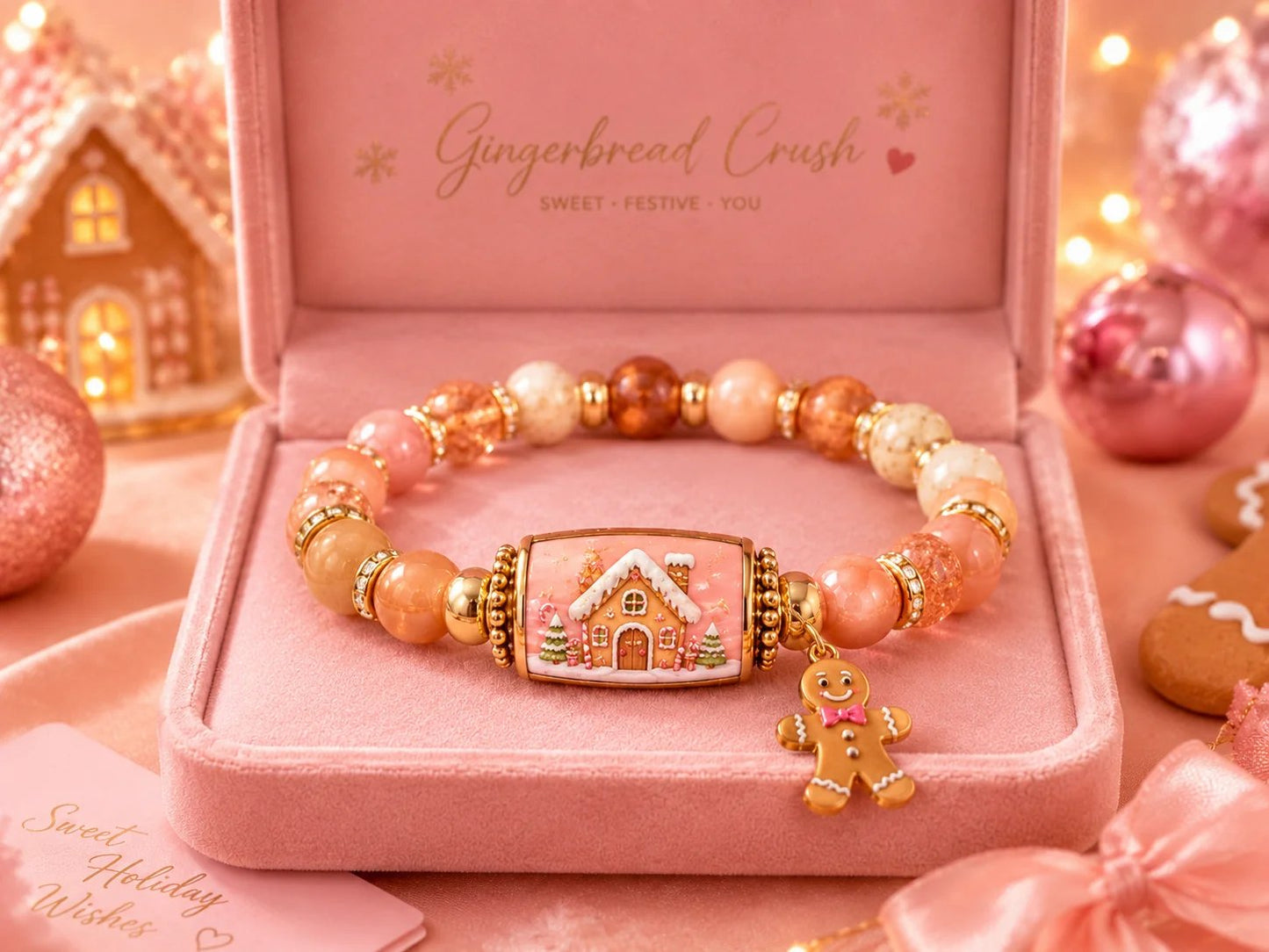 🔥 LAST DAY 49% OFF – 🎄 Candy Glow Christmas Bracelet Collection | 6 Dopamine Holiday Designs with Color-Coordinated Beads & Matching Gold-Tone Charms ✨