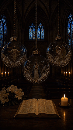 ⏳ Last Day 49% OFF – ✝️ Illuminated 3D Christian Faith Ornament Collection | Clear Globe with Sacred Figures, Warm Golden Glow & 8 Meaningful Designs ✨