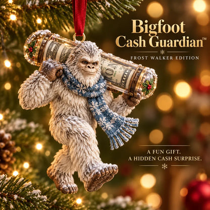 🎄👣 3D Bigfoot Christmas Cash Gift Ornament – Holiday Money Holder Keepsake ✨