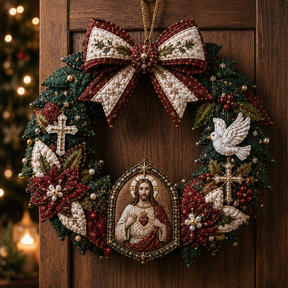 🔥49% Off Last Day -🎄 DIY Beaded & Quilted Christmas Wreath Kit