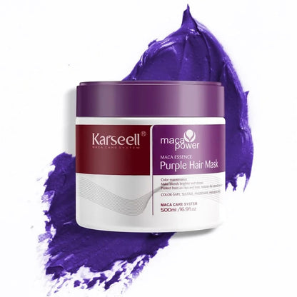 🔥HOT SALE🔥Karseell Purple Hair Mask ✨ Professional Neutralizes Brass & Yellow Tones For Blonde Silver Gray Highlighted Hair