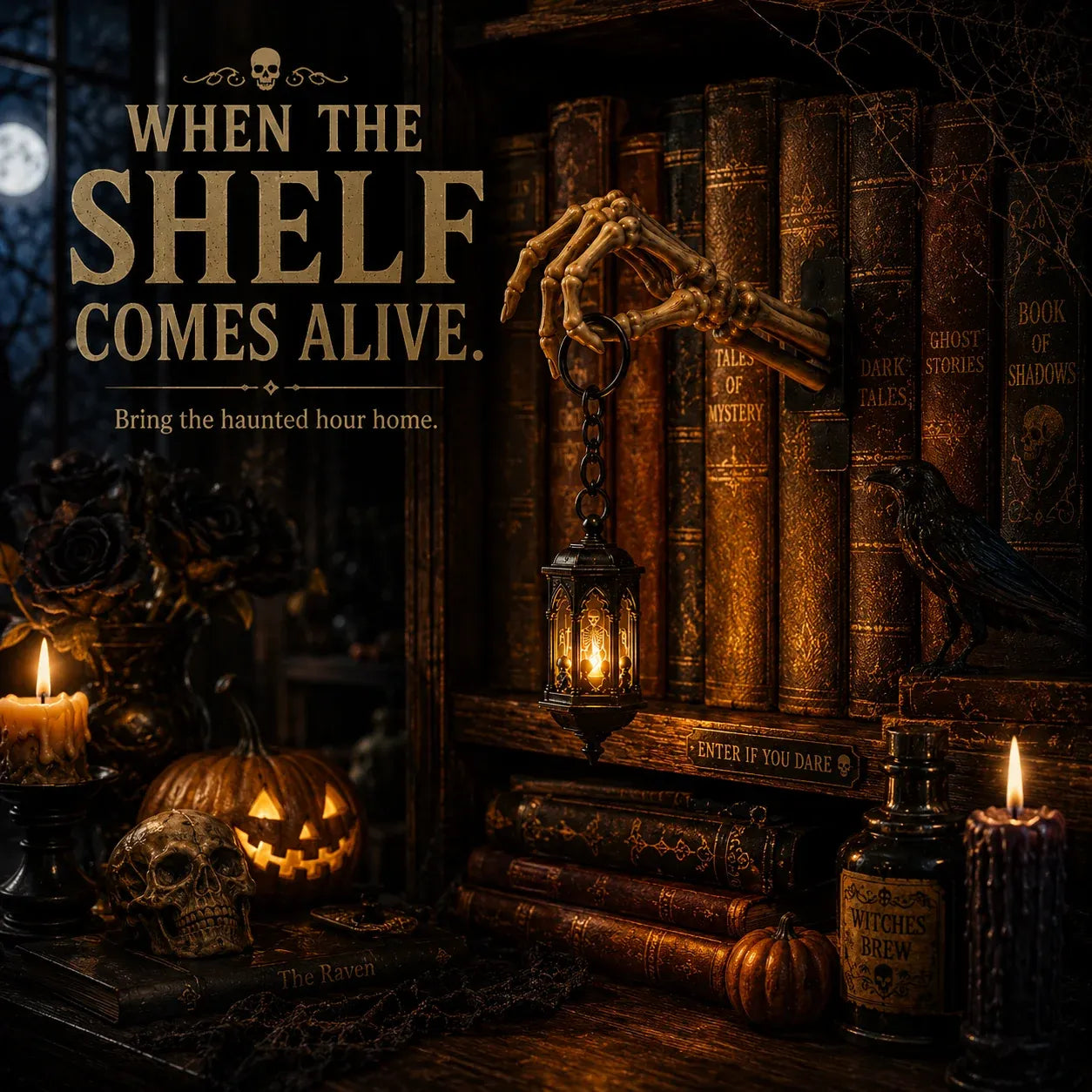 🔥😍💀Skeleton Hand Lantern Shelf Light™