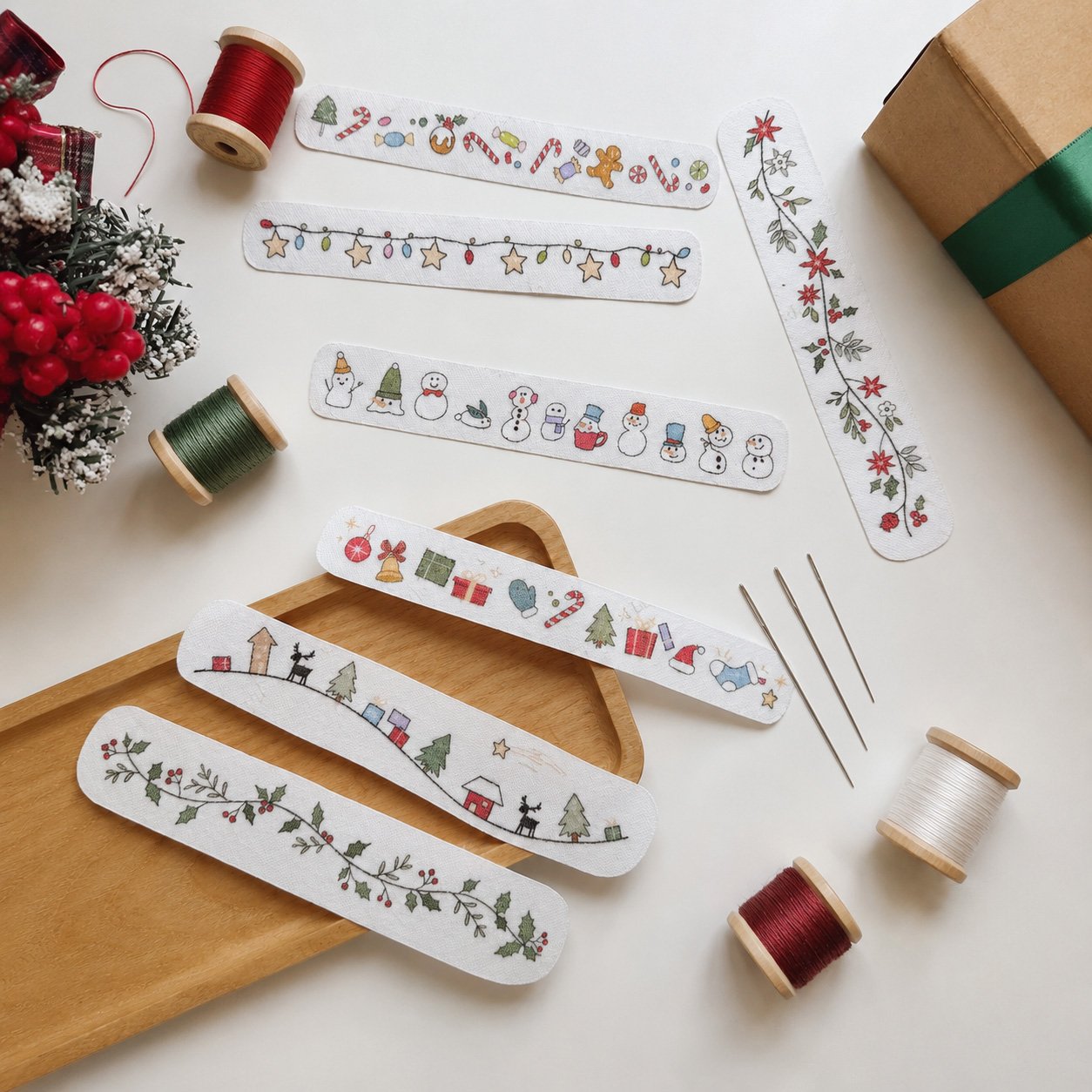 🎁LAST DAY 49% OFF-Christmas Santa Xmas Theme Patterns Embroidery Patterns - Stick & Stitch For Beginners