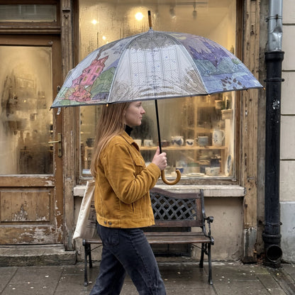 ☂️ Wizard-Inspired Stained-Glass Canopy Umbrella