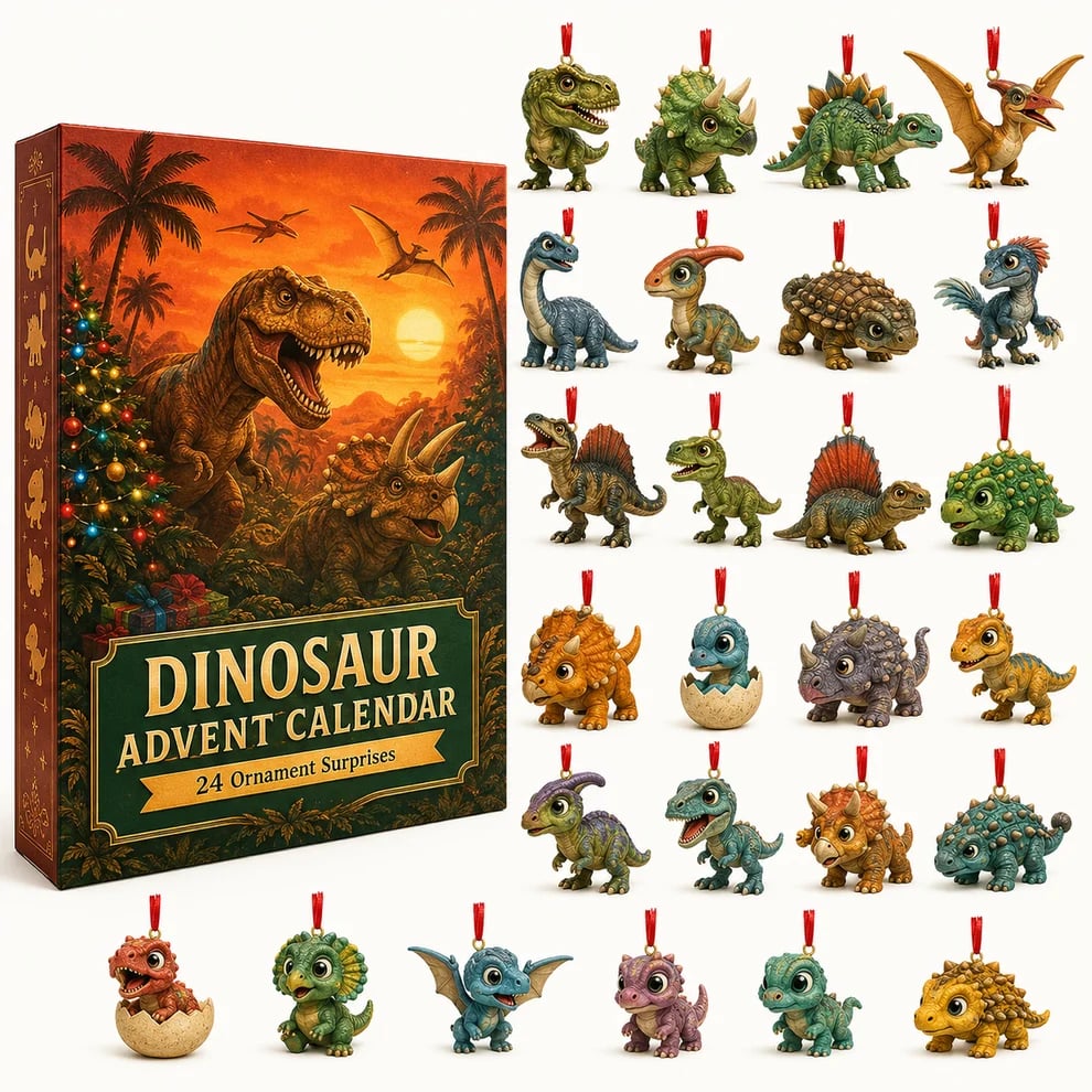 Dinosaur themed Christmas collection