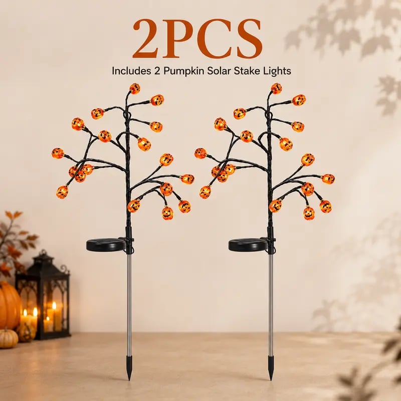 🎃✨ Pumpkin Solar Stake Lights – Halloween Outdoor Yard Decor