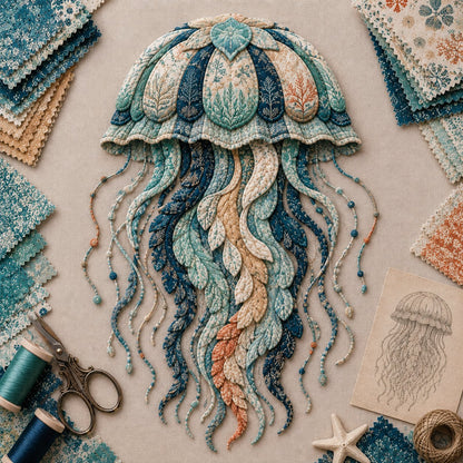 ⏳ Last Day 49% OFF – 🌊 Beginner-Friendly DIY Layered Ocean Wildlife Patchwork Art Kit | Complete Kit with All Tools & Step-by-Step Guide Included 💕