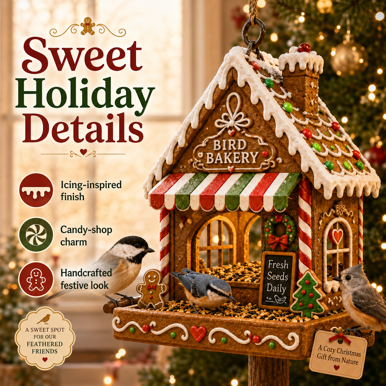 🎁 Christmas Bird Feeder Collection™ – Festive Hanging Garden Feeders for Wild Birds🎄