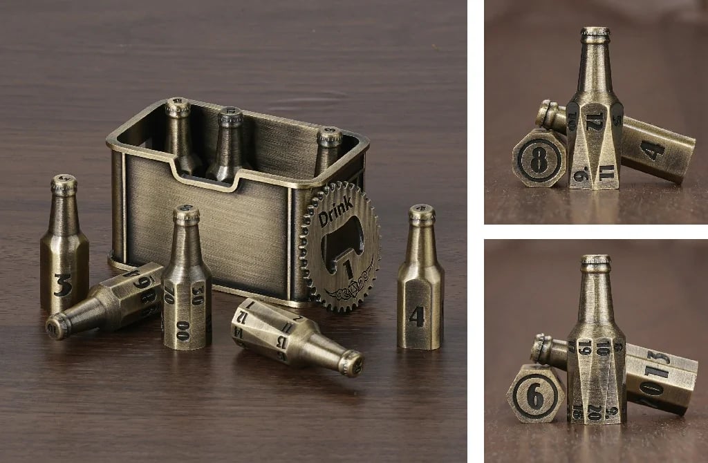 Beer Bottle Dice Set