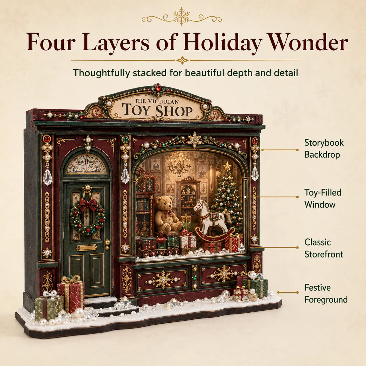 🎄Victorian Toy Shop DIY Craft Kit | Handmade Christmas Miniature Decor