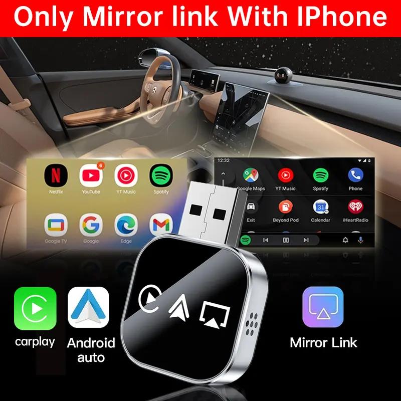 Android 2026 Upgrade 3 in 1 Screen Mirror  Phone, wired to wireless Carplay adapter