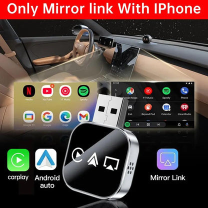Android 2026 Upgrade 3 in 1 Screen Mirror  Phone, wired to wireless Carplay adapter