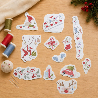 🎁LAST DAY 49% OFF-Christmas Santa Xmas Theme Patterns Embroidery Patterns - Stick & Stitch For Beginners
