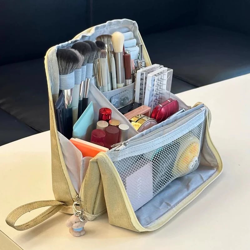 🎉Standing Makeup Bag – Portable, Large Capacity